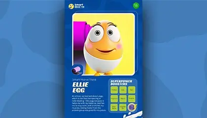 cartoon egg trading card