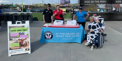 Dairy booth at St. Paul Saints game.